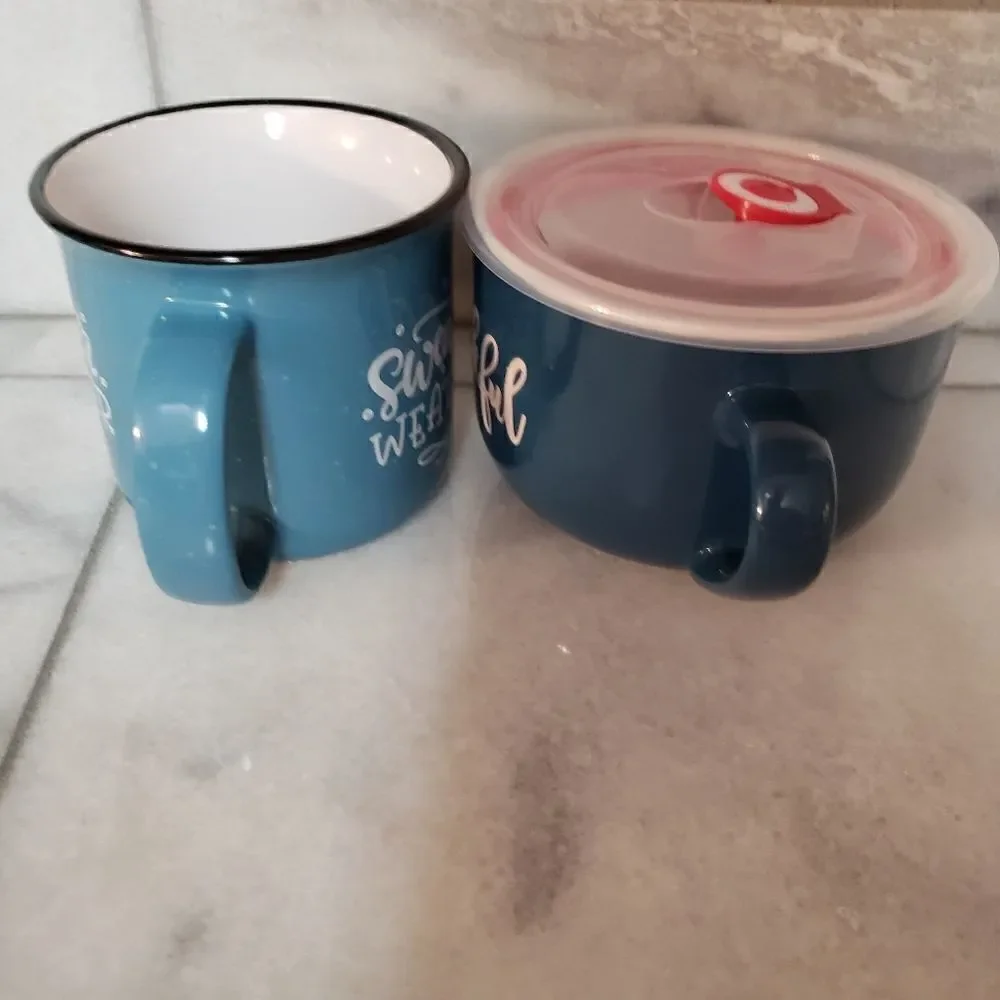 Campfire Coffee and Soup ceramic Mugs, set of 2.